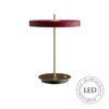 Nowoczesna lampa stołowa Asteria - bordowa, LED