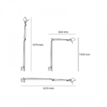 Kinkiet Tolomeo Braccio Parete - LED, aluminium - 1