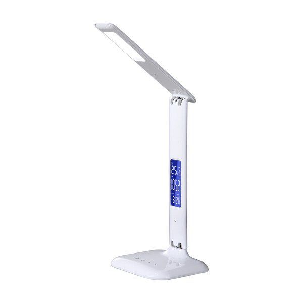 Ledowa lampa biurkowa Table - biała, termometr