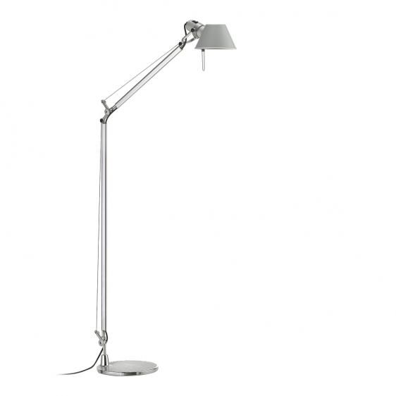 Nowoczesna lampa podłogowa Tolomeo Lettura - LED, srebrna