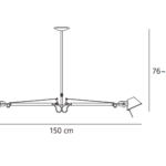 Lampa wisząca Tolomeo Bracci 2 - aluminium - 1