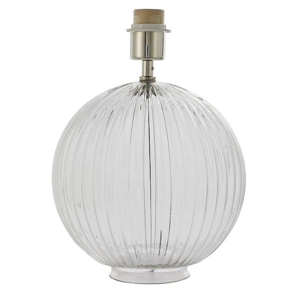 Elegancka szklana lampa stołowa Jemma -  przeźroczysta