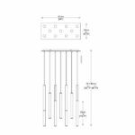 Podłużna lampa wisząca Loya - metaliczne klosze - 2