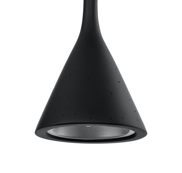 Lampa wisząca Aperta z minimalistycznym kloszem - czarna
