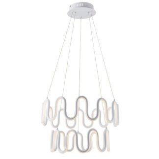 Designerska lampa wisząca Cern - biała, LED