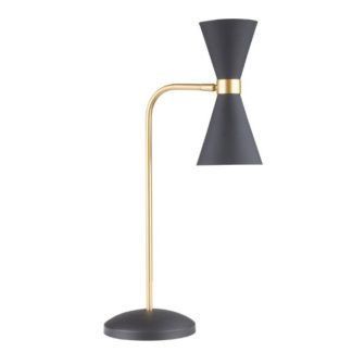 Elegancka lampa stołowa Cornet - złote detale