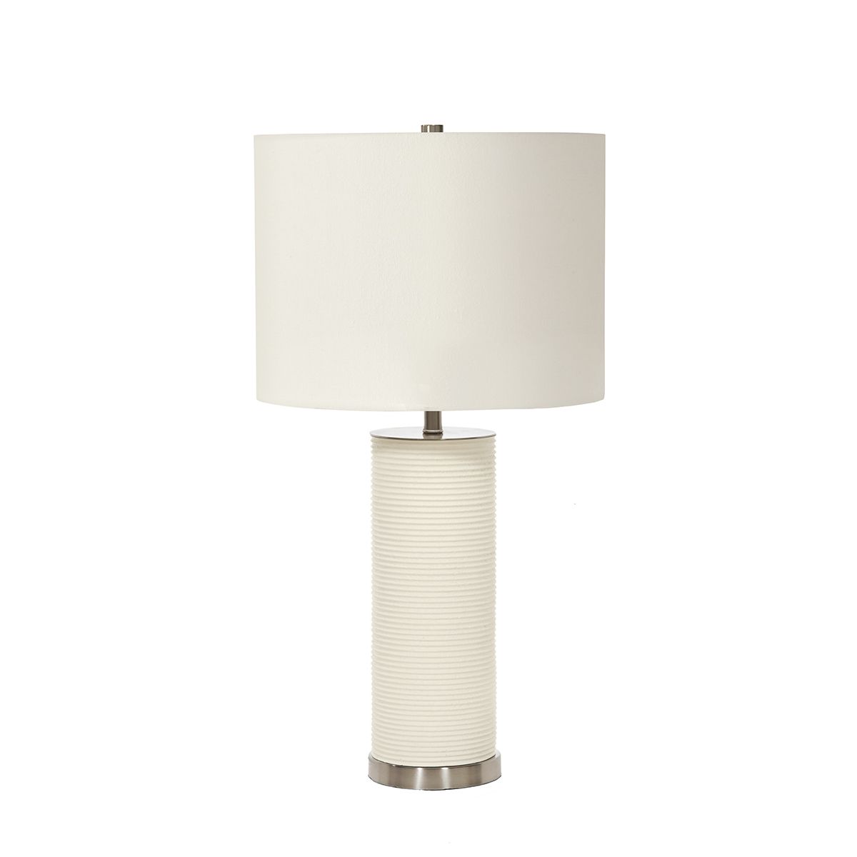 Elegancka lampa stołowa Ripple - biały abażur