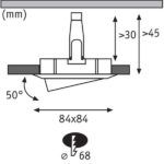 Zestaw oczek sufitowych Nova Plus - LED, białe, kwadratowe - 2