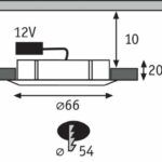 Oprawa meblowa Micro line - wpuszczana, chrom, 12V - 1