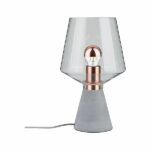 betonowa lampa stołowa skandynawska