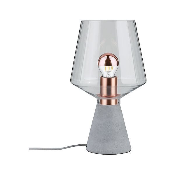 betonowa lampa stołowa skandynawska