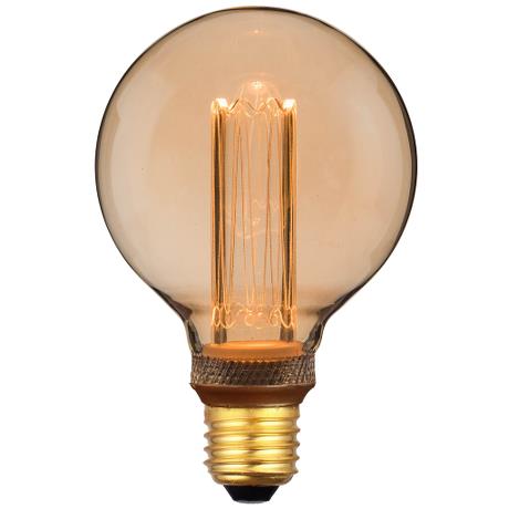 Bursztynowa żarówka dekoracyjna E27 - LED, ciepłe światło