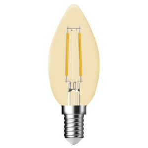 Żarówka dekoracyjna E14 - LED, złota, ciepłe światło