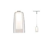 szklana lampa wisząca system szynowy