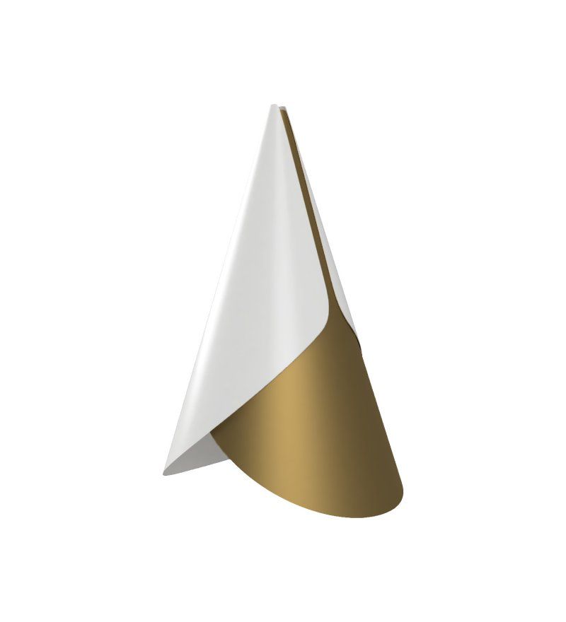 biało-złota nowoczesna lampa wisząca mały klosz