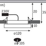 Wbudowany panel LED Areo - okrągły, IP44 - 4