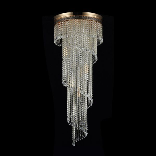luksusowa lampa kryształowa kaskada