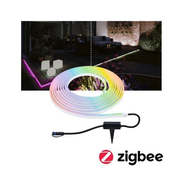 Pasek LED Neon Stripe Plug&Shine - IP67, 24V, RGB, Smart Home Zigbee, 10m