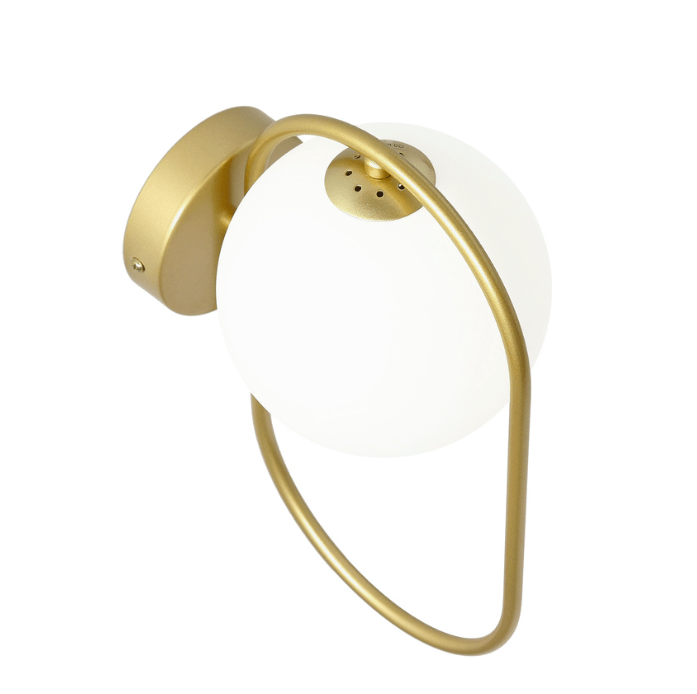 Złoty elegancki kinkiet - Cordel - szklana kula