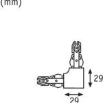 Złącze URail - L-connector, czarne, system szynowy - 1