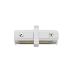 Łącznik prosty do szyny - profile straight connector - biały