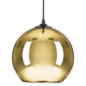 Lampa wisząca kula Mirror Glow -szklana - złota