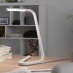 Lampa biurkowa FlexLink - regulacja światła, giętka podstawa, biała - 1