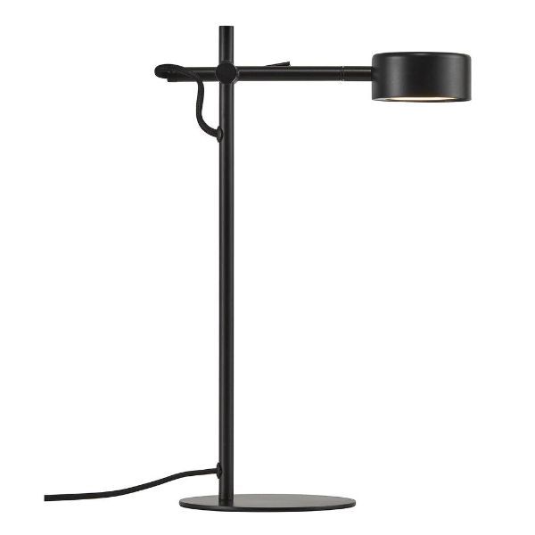 Czarna lampa stołowa Clyde - LED, regulowana