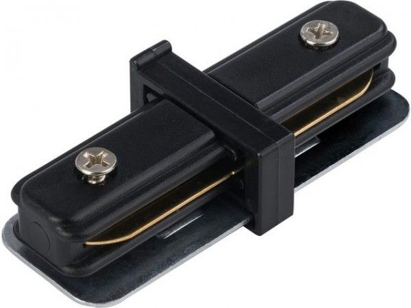 Łącznik prosty do szyny - profile straight connector - czarny