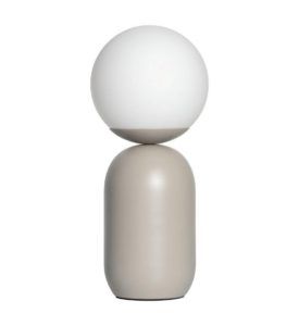 Lampa stołowa Notti szara - nowoczesna mleczna kula