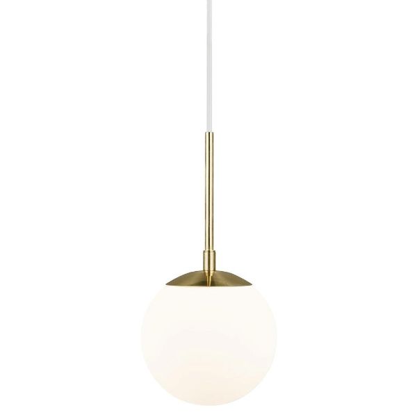 Lampa wisząca Grant 15 - złota szklana kula do salonu