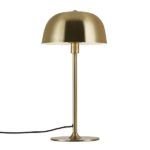 Złota lampa stołowa Cera - elegancki metalowy klosz