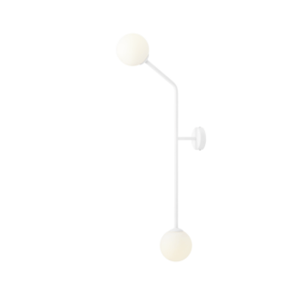 Biały kinkiet / lampa sufitowa Pure Vertical - 2 szklane klosze