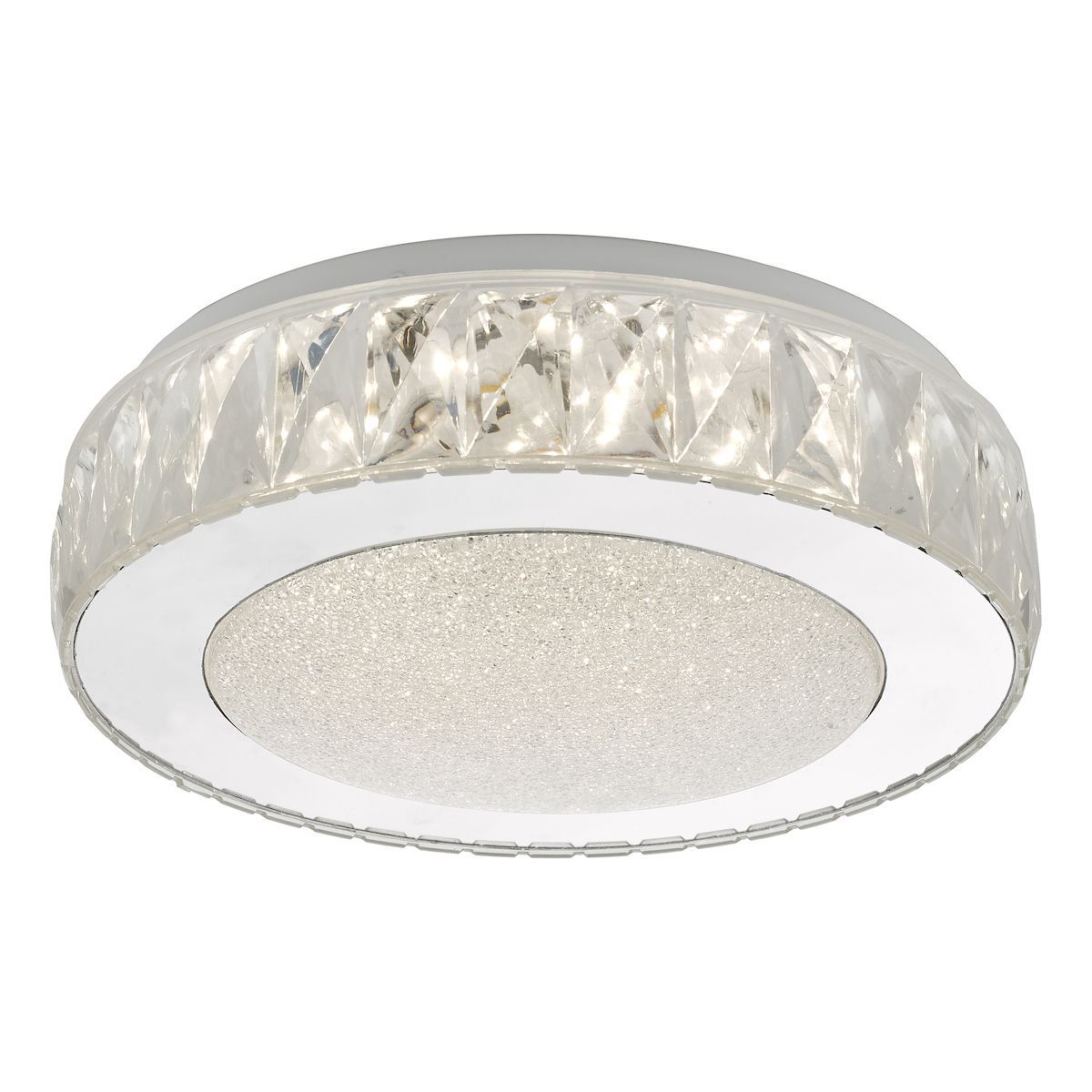 Okrągły plafon Akelia - kryształki, LED