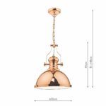 Lampa wisząca Arona - polerowana miedź - 1