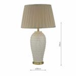 stołowa lampa kremowa ceramiczna