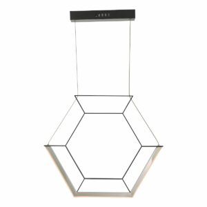 Lampa wisząca Hexagon - czarna, LED
