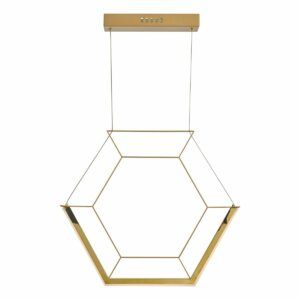 Nowoczesna lampa wisząca Hexagon - złota, LED