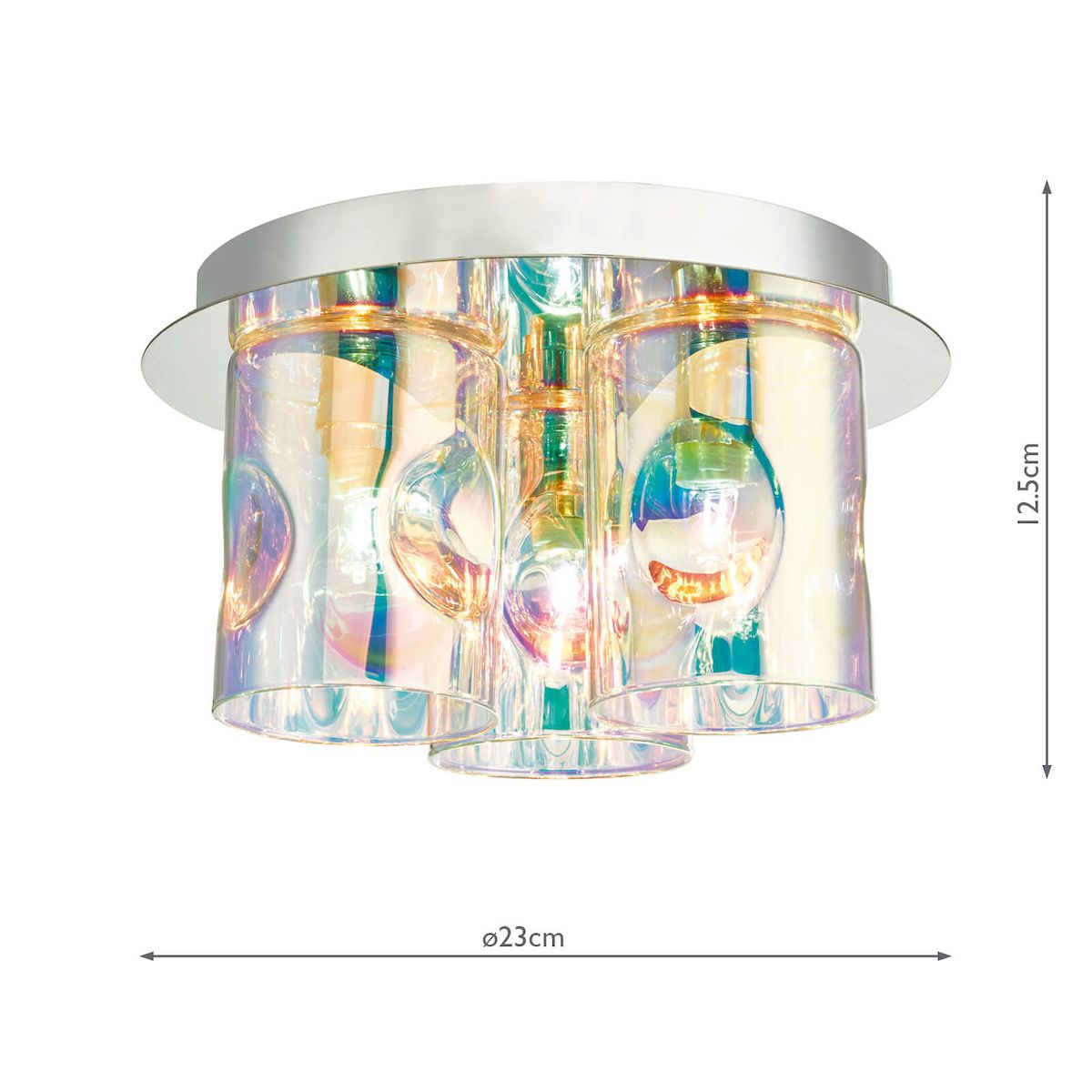 Lampa sufitowa INTER 3 - irydyzowane szkło - 2