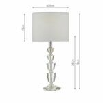 lampa stołowa abażur i kryształ