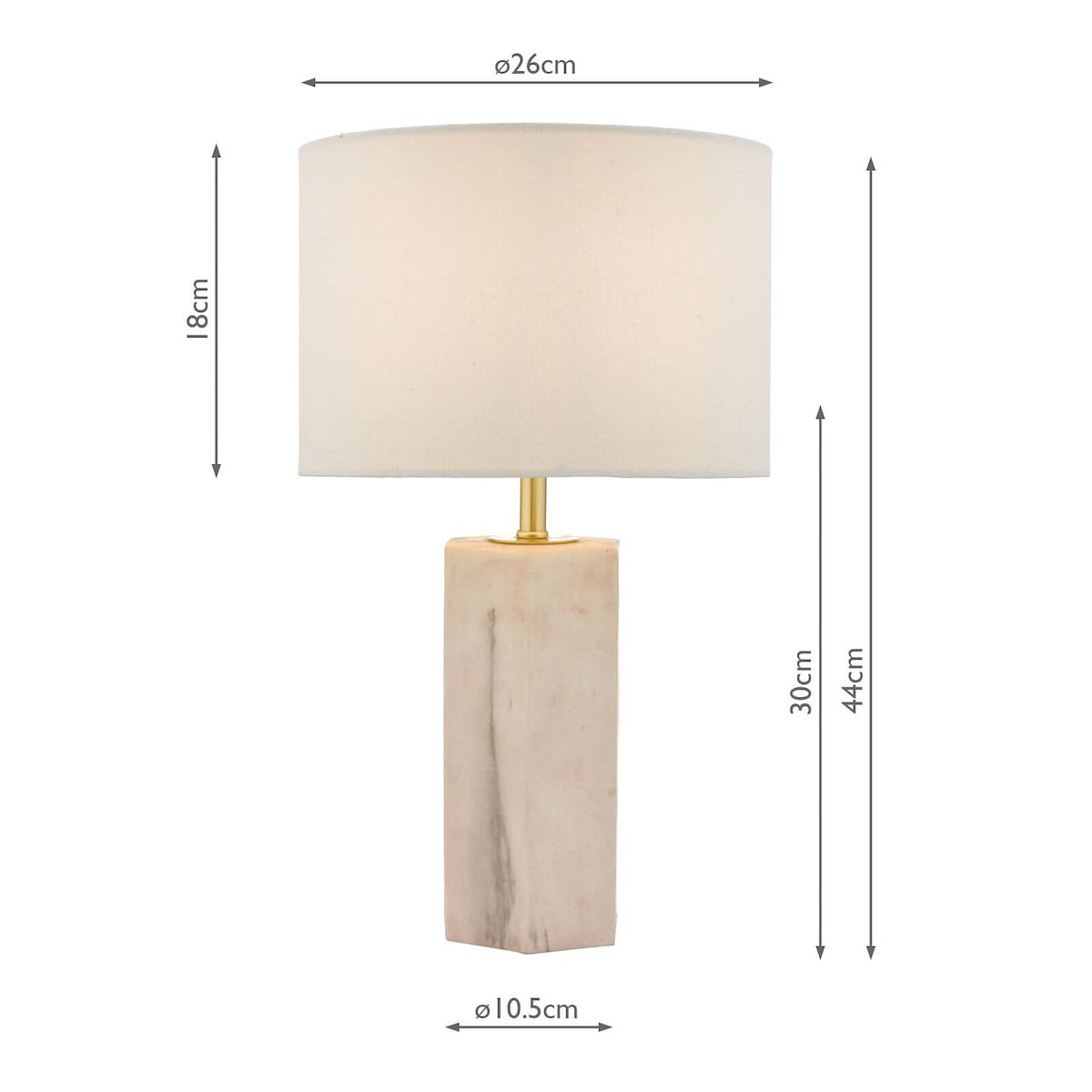 Elegancka lampa stołowa Nalani - efekt marmuru, do sypialni - 2