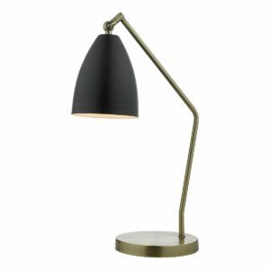 Elegancka lampa biurkowa Olly - złoto, czerń