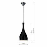 lampa wisząca czerń połysk