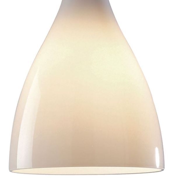 biała lampa wisząca szklana