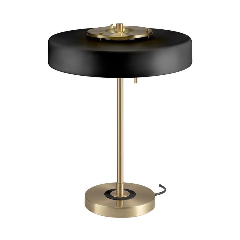 czarno-złota lampa biurkowa