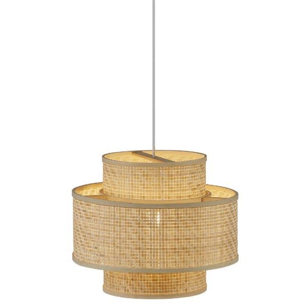 lampa wisząca bambusowy klosz