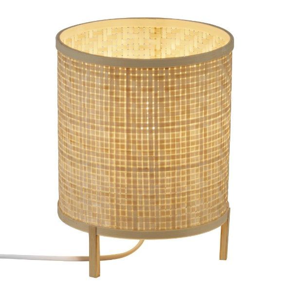 lampka stołowa bambusowy klosz etno
