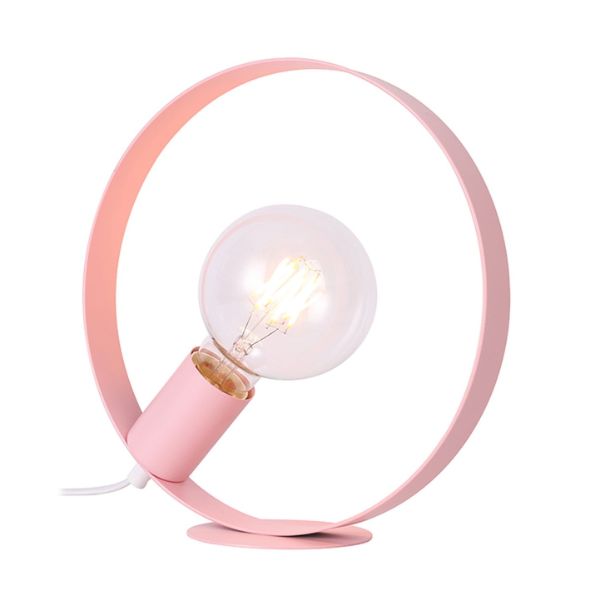różowa lampa stołowa nowoczesna