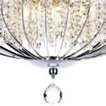 srebrna lampa wisząca z kryształkami glamour