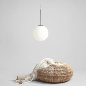 Chromowana lampa wisząca Bosso 30 - srebrna